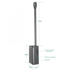 Мини камера на шлейфе беспроводная с большим аккумулятором Nectronix W3000 wifi на 7 часов работы Черный (100843) Кам'янка-Дніпровська