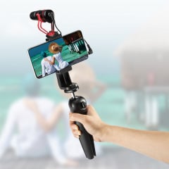 Направленный микрофон пушка для телефона, камеры, фотоаппарата Savetek М100, кардиоидный, с ветрозащитой (100796) Київ