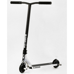 Самокат трюковый Best Scooter Warrior HIC-система пеги алюминиевый диск и дека колёса PU 100 кг Black and white (112764) Киев