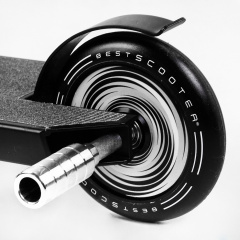 Самокат трюковый пеги алюминиевый диск и дека колёса Best Scooter Portal HIC-система PU Black and white (114053) Васильків