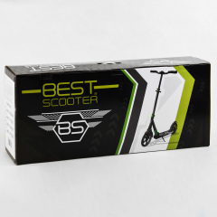 Самокат двухколесный складной амортизатор Best Scooter PU колеса 100 кг Black (105587) Орехов