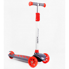 Самокат трехколесный свет деки и колес съёмный руль Best Scooter MAXI 60 кг Red and grey (114443) Владимир-Волынский