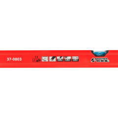 Уровень строительный MASTERTOOL ПРОФИ 80 см 2 капсулы 0,5 мм/м 0,03° (37-0803) Калуш