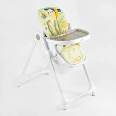 Стульчик для кормления Joy ПВХ 4 колеса White and Yellow (145028) Чернігів