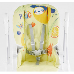 Стульчик для кормления Joy ПВХ 4 колеса White and Yellow (145028) Чернігів
