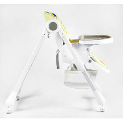 Стульчик для кормления Joy ПВХ 4 колеса White and Yellow (145028) Чернігів