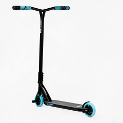 Самокат трюковый Best Scooter FEAR SCS система пеги алюминиевый диск и дека колёса PU 100 кг Black and blue (112900) Оріхів