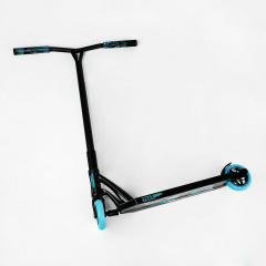Самокат трюковый Best Scooter FEAR SCS система пеги алюминиевый диск и дека колёса PU 100 кг Black and blue (112900) Оріхів