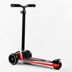 Самокат Best Scooter MAXI съемный алюминиевый руль колеса PU со светом 70 кг Black and pink (105877) Черноморск