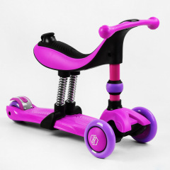 Самокат-велобег трехколесный Best Scooter колеса PU со светом 3 в 1 70 кг Violet (105656) Ворожба
