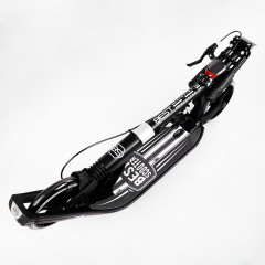 Двухколесный складной самокат фонарик 2 амортизатора Best Scooter 100 кг Black and white (114437) Ворожба