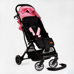 Коляска прогулочная детская JOY Fabiana 30 кг Pink and black 118439 Петрово