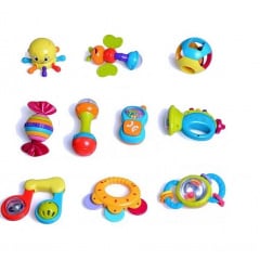 Набор погремушек Hola 10 предметов Multicolor (112416) Самбор
