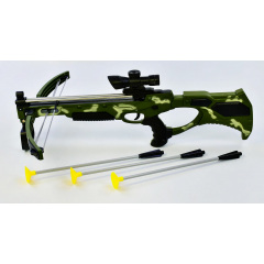 Игрушечный арбалет "Crossbow" лазерный прицел, стрелы на присосках, на батарейке (54594) Косів