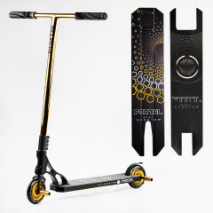 Самокат трюковый пеги алюминиевый диск и дека колёса Best Scooter Portal HIC-система PU Black and gold (114054) Киев