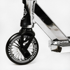 Самокат трюковый алюминиевый диск и дека Best Scooter Kraken HIC-система пеги 100 кг Black and white (112910) Бердичев