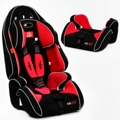 Детское автокресло универсальное с бустером JOY группа 1/2/3 9-36 кг Black and red 69078 Киев