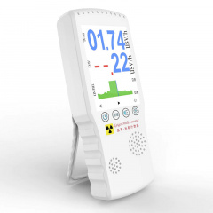 Дозиметр радиации радиометр счетчик гейгера с большим на аккумуляторе Meterk Air-02 LCD Белый (100845) Чортков