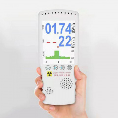 Дозиметр радиации радиометр счетчик гейгера с большим на аккумуляторе Meterk Air-02 LCD Белый (100845) Чортков