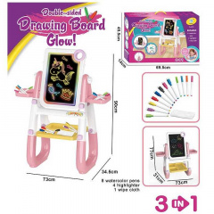 Мольберт детский TK Union Group Drawing Board Glow 73х34х90 см Розовый (143269) Гуляйполе