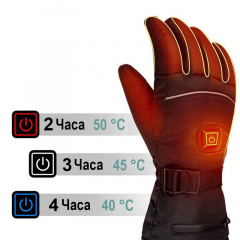 Перчатки с подогревом на аккумуляторах до 50 градусов Luckstone WarmSpace HE500, 3 режима, до 4 часов согревания, размер L (100793) Полтава