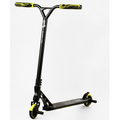 Самокат трюковый пеги алюминиевый диск и дека колёса Best Scooter Reactor HIC-система PU Black and yellow (112771) Энергодар