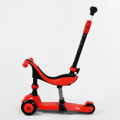 Самокат-велобег трехколесный Best Scooter колеса PU со светом 3 в 1 70 кг Red (104499) Киев