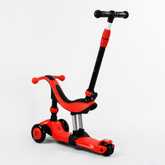 Самокат-велобег трехколесный Best Scooter колеса PU со светом 3 в 1 70 кг Red (104499) Киев