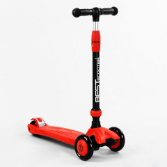 Самокат-велобег трехколесный Best Scooter колеса PU со светом 3 в 1 70 кг Red (104499) Киев