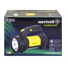 Фонарь с ручкой WERTVOLL IP44 Li-ion 2000 mAh/t 2 в 1 360° 4 режима CREELED/COBLED (RX-8010) Жмеринка