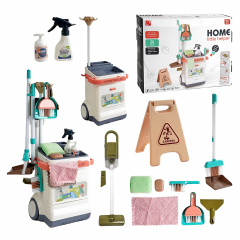 Игровой набор для уборки Yufeng Clean Trolley 20 элементов Разноцветный (157358) Чернігів