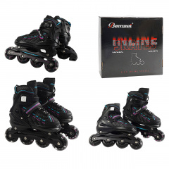 Детские ролики Banwei 65-L Inline Skates 39-42 24-26 см Черный (166613) Київ