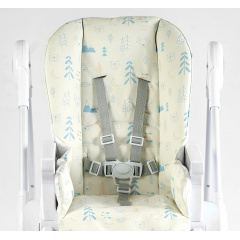Стульчик для кормления Joy ПВХ 4 колеса White and Beige (145030) Тернопіль