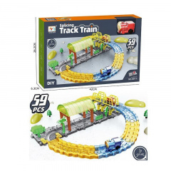 Детский трек Yufeng Track Train 59 деталей Multicolor (153332) Орехов