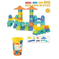 Конструктор Yufeng Big Building Blocks 79 деталей в ведре Разноцветный (164965) Киев