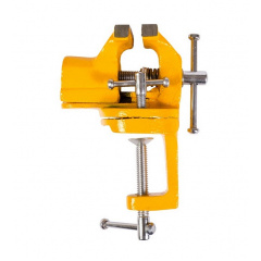 Тиски слесарные поворотные MASTERTOOL 50 мм Yellow (07-0201) Бородянка