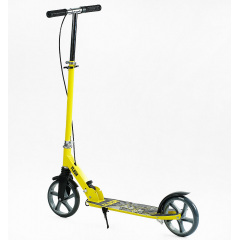 Самокат двухколесный Best Scooter PU 200 мм 1 амортизатор Yellow and Black (150408) Братское