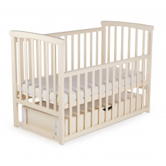 Кроватка деревянная с ящиком Наталка Мечта 120 х 60 см Vanilla (149748) Харків