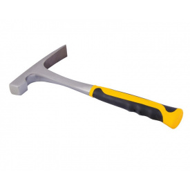 Молоток каменщика цельнометаллический MASTERTOOL 600 г HRC 55 Yellow and Black (02-0123)