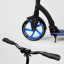 Самокат двухколесный Best Scooter с PU колесами, амортизатором, широким рулем, зажимом для руля Black/Blue (74314) Мелітополь