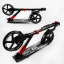 Самокат двухколесный складной амортизатор Best Scooter PU колеса 100 кг Black and red (105585) Кам'янка-Дніпровська