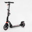 Двухколесный складной самокат фонарик 2 амортизатора дисковый тормоз Best Scooter 100 кг Black and red (114292) Кушугум