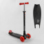 Самокат MAXI "Best Scooter" 4 колеса PU, СВЕТ, трубка руля алюминиевая Black/Red (102019) Гуляйполе