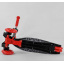 Самокат MAXI "Best Scooter" 4 колеса PU, СВЕТ, трубка руля алюминиевая Black/Red (102019) Гуляйполе