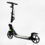 Двухколесный складной самокат фонарик 2 амортизатора Best Scooter 100 кг Black and green (114435) Березнегувате
