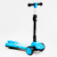 Самокат трехколесный складной руль свет звук дым Best Scooter MAXI 60 кг Blue (111437) Южноукраинск