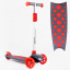 Самокат трехколесный свет деки и колес съёмный руль Best Scooter MAXI 60 кг Red and grey (114443) Владимир-Волынский