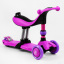 Самокат-велобег трехколесный Best Scooter колеса PU со светом 3 в 1 70 кг Violet (105656) Ворожба