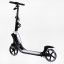 Двухколесный складной самокат фонарик 2 амортизатора Best Scooter 100 кг Black and white (114437) Ворожба