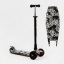 Самокат Best Scooter MAXI S 4 колеса PU СВЕТ Skulls and flowers 60 кг Разноцветный (111817) Костополь